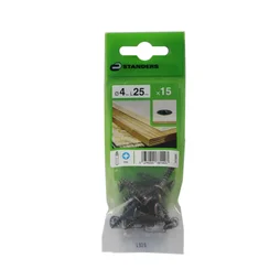 Lot De 15 Vis Acier Tête Fraisée Standers, Diam.4 Mm X L.25 Mm