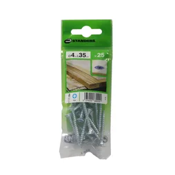 Lot De 25 Vis Acier Tête Fraisée Standers, Diam.4 Mm X L.35 Mm
