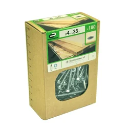 Lot De 180 Vis Acier Tête Fraisée Standers, Diam.4 Mm X L.35 Mm