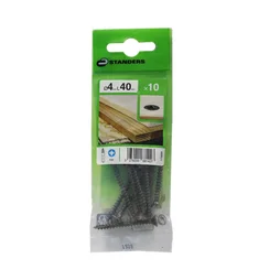 Lot De 10 Vis Acier Tête Fraisée Standers, Diam.4 Mm X L.40 Mm