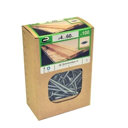 Lot De 100 Vis Acier Tête Fraisée Standers, Diam.4 Mm X L.60 Mm
