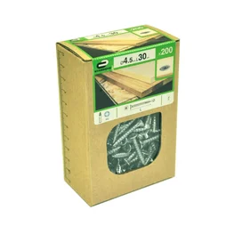 Lot De 200 Vis Acier Tête Fraisée Standers, Diam.4.5 Mm X L.30 Mm