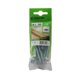 Lot De 12 Vis Acier Tête Fraisée Standers, Diam.4.5 Mm X L.50 Mm