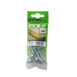 Lot De 20 Vis Acier Tête Fraisée Standers, Diam.5 Mm X L.35 Mm