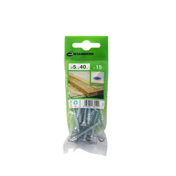 Lot De 15 Vis Acier Tête Fraisée Standers, Diam.5 Mm X L.40 Mm