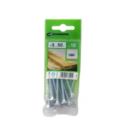 Lot De 10 Vis Acier Tête Fraisée Standers, Diam.5 Mm X L.50 Mm