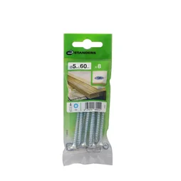 Lot De 8 Vis Acier Tête Fraisée Standers, Diam.5 Mm X L.60 Mm
