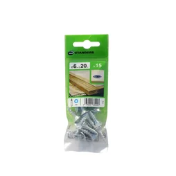 Lot De 15 Vis Acier Tête Fraisée Standers, Diam.6 Mm X L.20 Mm