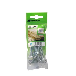 Lot De 15 Vis Acier Tête Fraisée Standers, Diam.6 Mm X L.30 Mm