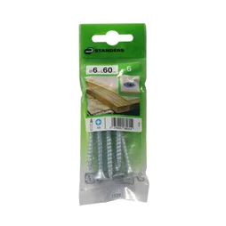 Lot De 6 Vis Acier Tête Fraisée Standers, Diam.6 Mm X L.60 Mm