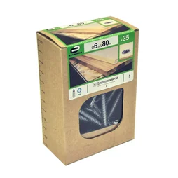 Lot De 35 Vis Acier Tête Fraisée Standers, Diam.6 Mm X L.80 Mm
