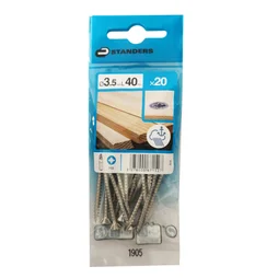 Lot De 20 Vis Inox Tête Fraisée Standers, Diam.3 Mm X L.40 Mm