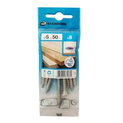 Lot De 8 Vis Inox Tête Fraisée Standers, Diam.5 Mm X L.50 Mm