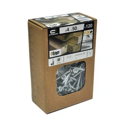 Lot De 120 Vis Acier Tête Fraisée Standers, Diam.4 Mm X L.50 Mm