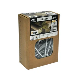 Lot De 60 Vis Acier Tête Fraisée Standers, Diam.5 Mm X L.70 Mm