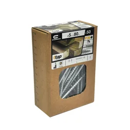 Lot De 50 Vis Acier Tête Fraisée Standers, Diam.5 Mm X L.80 Mm