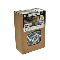 Lot De 60 Vis Acier Tête Fraisée Standers, Diam.6 Mm X L.50 Mm