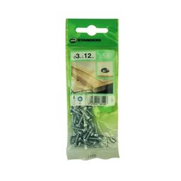Lot De 50 Vis Acier Tête Ronde Standers, Diam.3 Mm X L.12 Mm