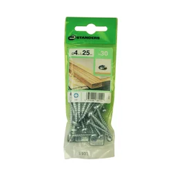 Lot De 30 Vis Acier Tête Ronde Standers, Diam.4 Mm X L.25 Mm