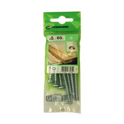 Lot De 8 Vis Acier Tête Ronde Standers, Diam.5 Mm X L.60 Mm