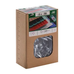 Lot De 80 Vis Autoperceuse Acier Tête 6 Pans Hexagonal Standers X L.38 Mm