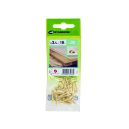 Lot De 20 Vis Laiton Tête Ronde Standers, Diam.3.5 Mm X L.16 Mm