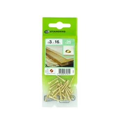 Lot De 25 Vis Laiton Tête Ronde Standers, Diam.3 Mm X L.16 Mm