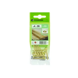 Lot De 10 Vis Laiton Tête Ronde Standers, Diam.4 Mm X L.30 Mm