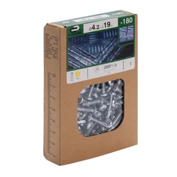 Lot De 180 Vis Autoperceuse Acier Tête Fraisée Phillips Standers X L.19 Mm