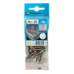 Lot De 18 Vis Autoperceuse Inox Tête Ronde Phillips Standers X L.25 Mm