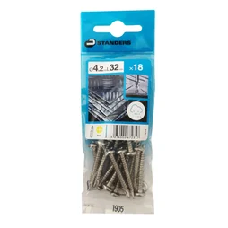 Lot De 18 Vis Autoperceuse Inox Tête Ronde Phillips Standers X L.32 Mm