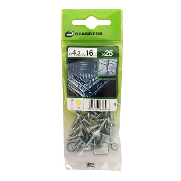 Lot De 25 Vis Autoperceuse Acier Tête Fraisée Phillips Standers X L.16 Mm