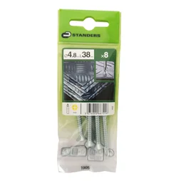 Lot De 8 Vis Autoperceuse Acier Tête Fraisée Phillips Standers X L.38 Mm