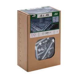Lot De 50 Vis Autoperceuse Acier Tête 6 Pans Hexagonal Standers X L.45 Mm