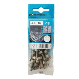 Lot De 18 Vis Autoperceuse Inox Hexagonal Hexagonal Standers X L.16 Mm