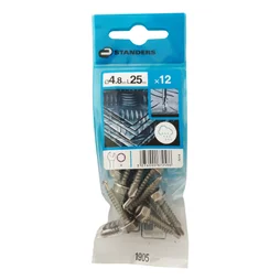 Lot De 12 Vis Autoperceuse Inox Hexagonal Hexagonal Standers X L.25 Mm