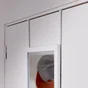 Miroir rectangulaire de porte blanc, l.30 x H.120 cm