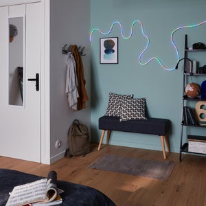 Miroir rectangulaire de porte blanc, l.30 x H.120 cm