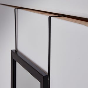 Miroir rectangulaire De porte noir INSPIRE, l.30 x H.120 cm