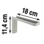 Equerre Léonard Acier Plastifié Blanc, H.11.4 X P.18 Cm