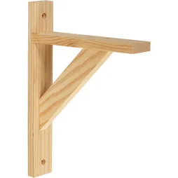 Equerre Solo Bois Brut Naturel, H.17 X P.23 Cm