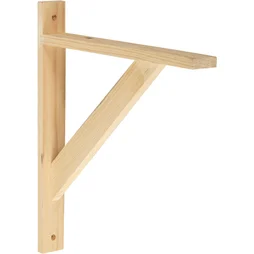 Equerre Solo Bois Brut Naturel, H.28 X P.32 Cm