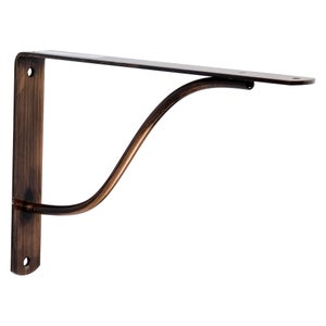 Equerre Curva Acier Cuivré Marron, H.17 X P.24 Cm