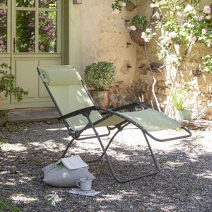 Relax en acier LAFUMA MOBILIER Batyline jaune / doré