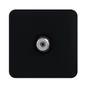 Cache Prise Tv, Prise Tv Type F Cosy, Lexman Noir-Noir N°0 Mat