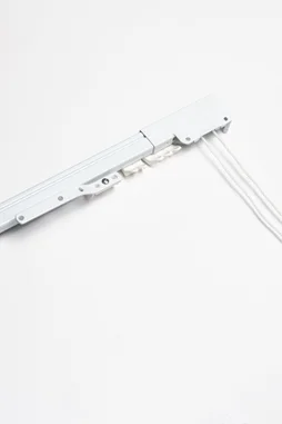 Kit Rail Métal Extens Blanc, L.125 Cm, Ouverture Centrale (2 Rideaux)