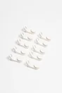 Lot De 10 Glisseurs En Plastique Blanc Extens, L.14 Cm