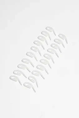 Lot De 20 Crochets En Plastique Blanc Extens, L.14 Cm