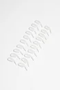 Lot De 20 Crochets En Plastique Blanc Extens, L.14 Cm