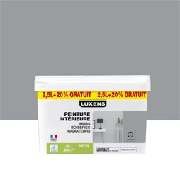 Peinture mur, boiserie, radiateur Intérieure LUXENS gris granit 3 satiné 3 l